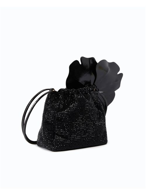 Borsa secchiello a spalla in tessuto full strass con fiore PINKO | 107678A2WF/Z99Y